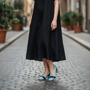 C'Vine‎  Perfection Under Cover Women's Light Blue Leather Heels, Size 7